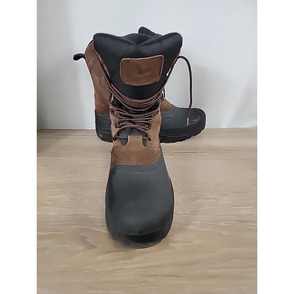 Mens Field & Stream‎ Brown Duck Leather Rain Boots - Size 13